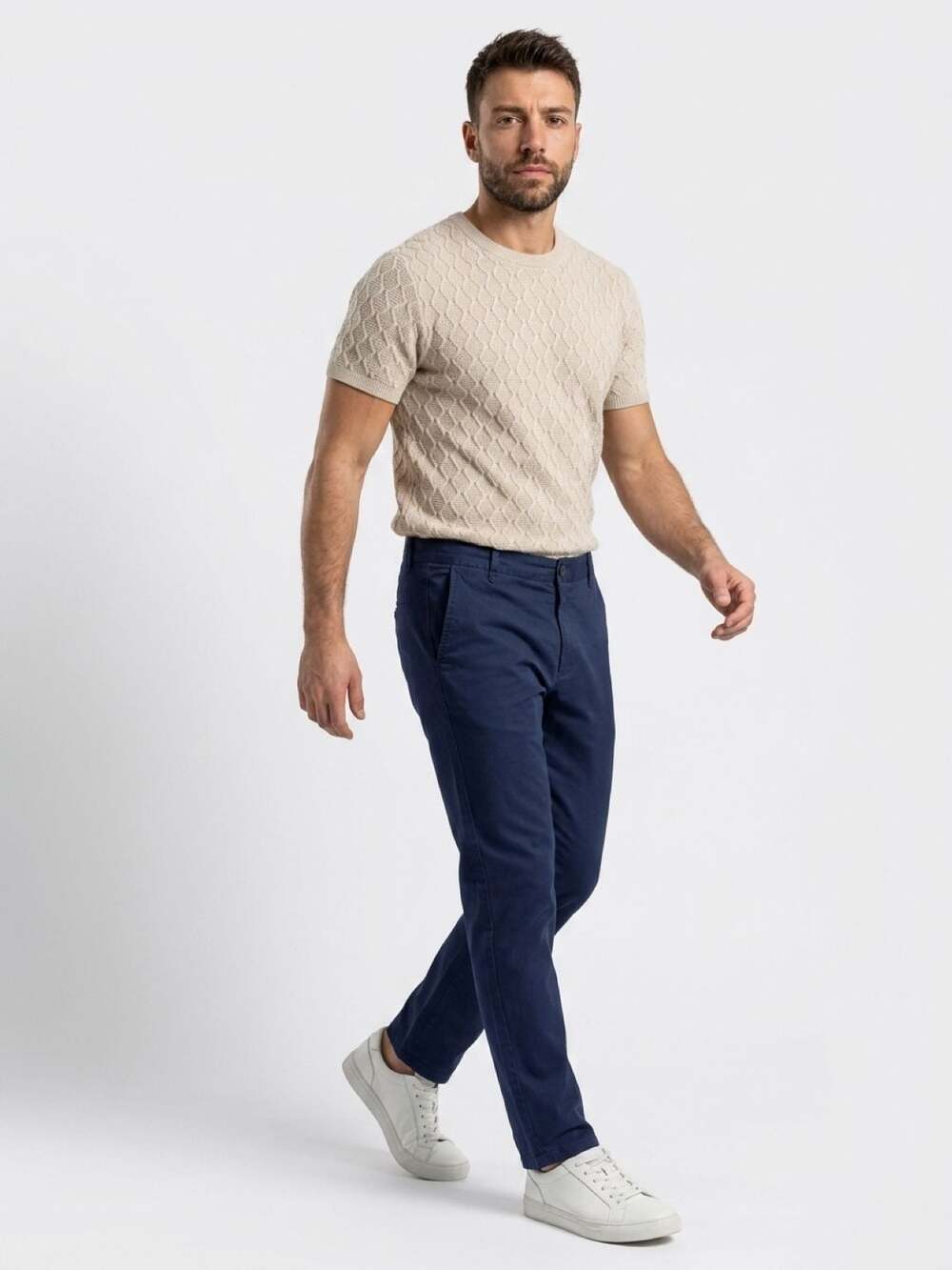HUGO by Hugo Boss Men's Navy Blue Cotton Chino Pants